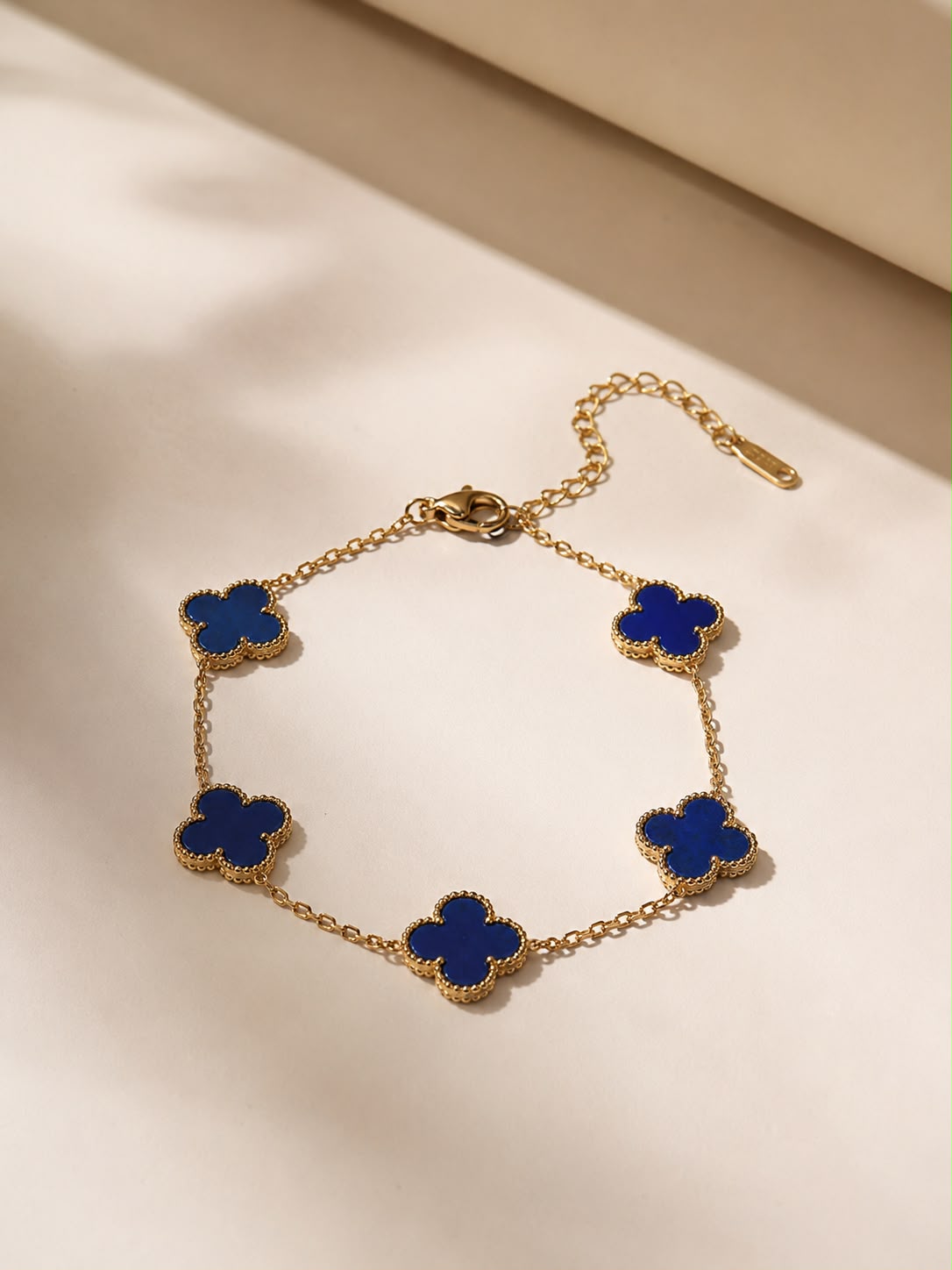 Bracelet trèfle bleu