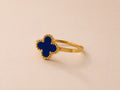 Bague trèfle bleu