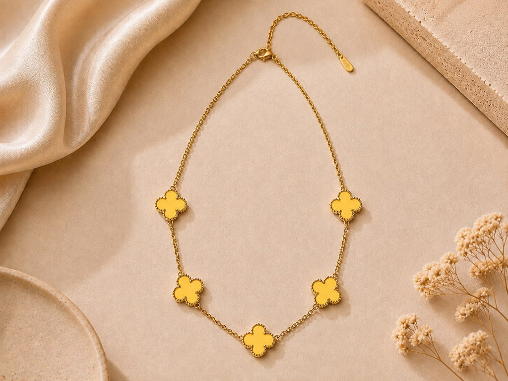 Collier Trèfle Jaune