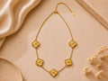 Collier trèfle doré